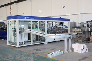 Envoltura de plástico automática Industrial profesional <span class=keywords><strong>Caser</strong></span> Larga <span class=keywords><strong>vida</strong></span> útil Trabajo continuo Comida barata Nuevo Motor de motor PLC de acero - Product Image 2