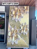 Panneaux de sol en PVC imperméables 3D, motif floral fait main en soie, panneau UV effet marbre pour décorations de mariage, fête des Mères, villa, salle de bain, salle de sport