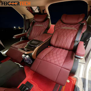 مقاعد خلفية فاخرة للسيارات الرياضية متعددة الاستخدامات من فيجر تك بشاشة لمس جلدية معدلة لتويوتا وبي إم دبليو ومرسيدس بنز مع حامل زجاجة ماء - Product Image 2