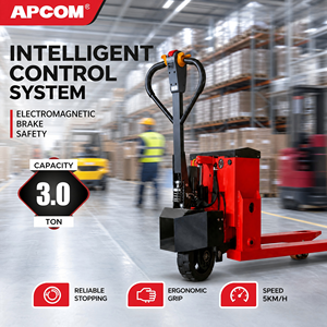 รถยกพาเลทไฟฟ้า APCOM Heavy Duty 3 ตัน ใช้แบตเตอรี่ สำหรับขนส่งสินค้าในคลังสินค้า - Product Image 5