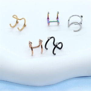 Venta al por Mayor de Clips para Orejas en Forma de C, Tachuelas y Anillos de Acero Inoxidable Electrochapado para Hombres y Mujeres, <span class=keywords><strong>Suita</strong></span> - Product Image 3