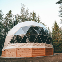 Tente dôme d'extérieur de luxe à poteaux droits en PVC, ignifuge et imperméable, toutes saisons, pour restaurants et igloos