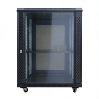 Armoire de serveur en acier SPCC de 1 mètre de profondeur, 1040*600*800mm, avec porte en verre trempé et revêtement en poudre.