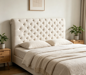 Testiera Moderna Imbottita in Tessuto di Lino per Arredamento Camera da <span class=keywords><strong>Letto</strong></span> d'Albergo, Misure Singolo, Matrimoniale, Twin, Queen e King Size - Product Image 4