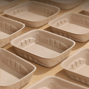 Venta Directa de Fábrica, Bandeja Desechable para Arena de Gato, Fabricada con Pulpa Moldeada Reciclada, para Uso Doméstico, a Prueba de Fugas - Product Image 1