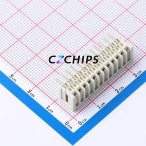 733-372 Plug-in Terminal Block Through hole Component (THT),P=2.5mm Connector 2.5mm Gray Straight Pin 12P - Product Image 2