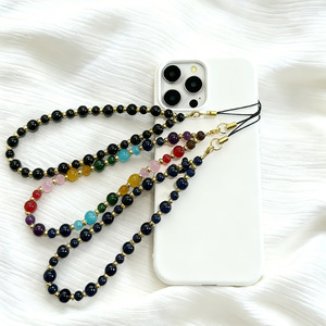 Nouvelle chaîne de téléphone en cristal avec perles multicolores et bracelet anti-perte original en stock - Product Image 2