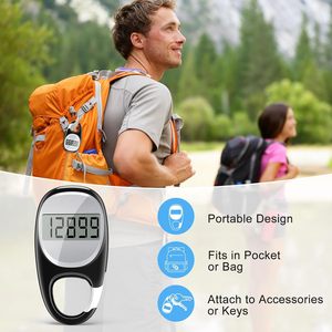 Podómetro TazuZfla de 1.2 pulgadas con mosquetón para hombres, contador de pasos y seguimiento de caminatas - Product Image 5