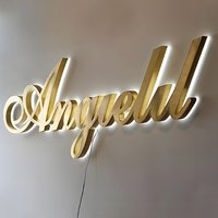 Enseigne rétroéclairée à LED avec logo lumineux, lettres lumineuses, enseignes rétroéclairées en métal, panneau lumineux à LED pour vitrine