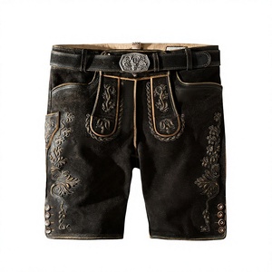 Último Modelo 2026: Lederhosen Bávaros de Cuero de Vaca para Hombre, Traje Tradicional de Oktoberfest con Técnica de Bordado en Cuero - Product Image 1