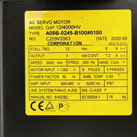 FANUC A06B-0245-B100 # Moteur servo AC 0100 F12/4000HV 7,5 kW haute tension avec encodeur absolu A1000 pour axe d'alimentation de machine CNC