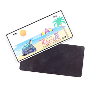 Sản Xuất Tùy Chỉnh Thực hiện <span class=keywords><strong>Mini</strong></span> Nhôm Xe Giấy Phép Tấm Nam Châm Bãi Biển Lưu Niệm Tủ Lạnh Nam Châm Cho Tủ Lạnh - Product Image 5