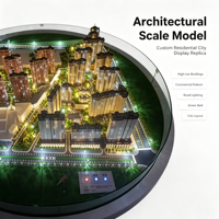 Maquette de table de sable personnalisée pour l'affichage d'un modèle architectural résidentiel urbain