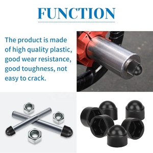 Bouchon à vis décoratif Elehk dôme hexagonal exposé plastique nylon boulon et écrou couvercle de protection M5 * 8 3000pcs - Product Image 5