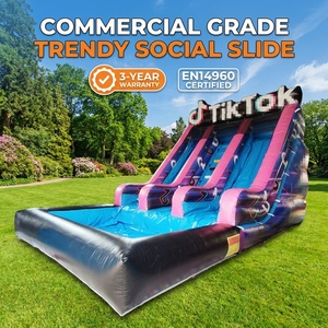 Toboggan aquatique <span class=keywords><strong>gonflable</strong></span> géant commercial, <span class=keywords><strong>château</strong></span> <span class=keywords><strong>gonflable</strong></span> TikTok, piscine rebondissante, location pour enfants, PVC, garantie 3 ans, souffleur - Product Image 4