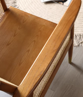 Chaise de loisirs en rotin et bois au design moderne, simple et élégante, pour salon et chambre à coucher
