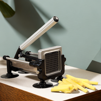 Commerciële groente- en fruit snijmachine, friet snijder, mini-voedselverwerker, roestvrij staal, heavy-duty, vervangende messen
