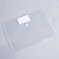 Sac à documents transparent A4 pour étudiants et bureaux en PP avec boucle, logo personnalisé et impression UV/personnalisée pour le rangement des papiers