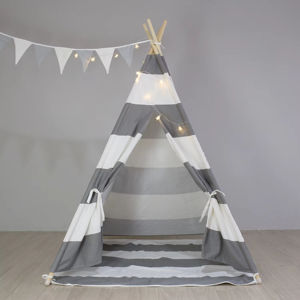 Tienda de Campaña Tipi de Lona de Algodón para Niños, Tienda de Campaña India para Niños Pequeños, 160 cm, Rayada, para Negocios de Alquiler, Tienda de Campaña Tipi India - Product Image 4
