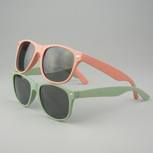 Gafas de sol UV400 recicladas 2024, promoción ecológica, lentes de PC de paja de trigo, reutilizables, coloridas, Unisex, amarillo, rojo y azul - Product Image 4