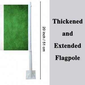 Drapeau de voiture irlandais, drapeau automobile IE avec clip de fixation pour fenêtre, polyester écologique, impression double face - Product Image 4