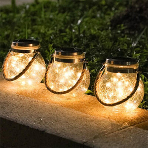 Luz <span class=keywords><strong>Solar</strong></span> de Fio de Cobre com 20 LEDs para Pendurar, à Prova d'Água, em Formato de Garrafa de Vidro Rachado, para Decoração de Jardim, Festas, Hotéis e Parques - Product Image 5