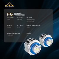 Nouveau phare antibrouillard LED 28W 2800LM haute luminosité 6000K CSP 3570, modèle F6, en aluminium, sans ventilateur, silencieux, 9V-32V, garantie 18 mois