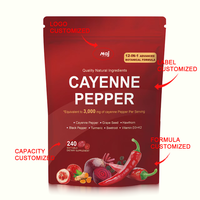 Gélules de piment de Cayenne pour le soutien du métabolisme et la santé immunitaire, 240 unités, directement de l'usine OEM