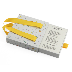 Biểu tượng tùy chỉnh mạnh mẽ cứng nhắc bao bì các tông Ngăn kéo trượt hộp giấy vận chuyển đồng hồ quà tặng ruy băng dập/dập nổi - Product Image 4