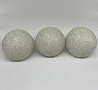 Boule en PE avec finition pierre, lampe LED solaire rechargeable pour extérieur, pierres LED étanches sans fil, boule de jardin en plastique