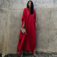 Robe longue ample à imprimé léopard 100 % polyester Haoxuan pour les vacances à la plage