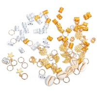 Lot de 80 anneaux pour tresses, bijoux capillaires africains pour dreadlocks et accessoires de coiffure – Vente en gros