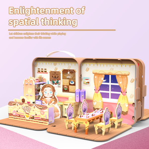 Jouet éducatif de livre de contes de couleur pour enfants, cognition princesse <span class=keywords><strong>licorne</strong></span> café illustration stéréoscopique - Product Image 5