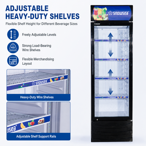 Réfrigérateur vertical pour boissons, <span class=keywords><strong>vitrine</strong></span> commerciale à porte vitrée simple pour les acheteurs en gros - Product Image 3