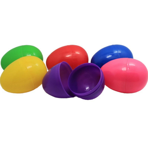 decorated with plastic openings Easter eggs