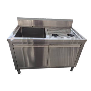 VICTORY KITCHEN Fregadero de cocina cuadrado de acero inoxidable hecho a mano Nuevo tipo Mesa de tazón de soldadura para hoteles y restaurantes - Product Image 2