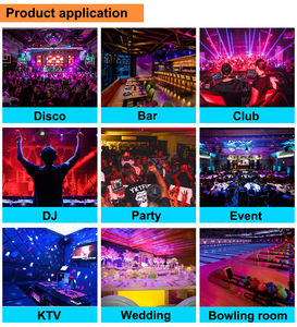 Lampu Meteor api terbang kepala berputar tak terbatas, lampu strobo klub panggung disko DJ 6x40w RGBW - Product Image 6