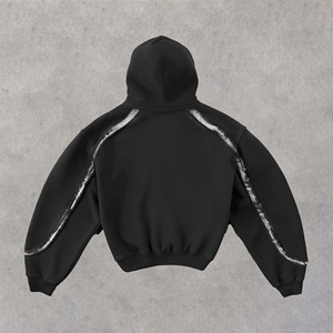 Sudadera con <span class=keywords><strong>capucha</strong></span> unisex con cremallera y dobladillo en bruto logotipo personalizado material de algodón fabricantes ODM/OEM estilo de calle <span class=keywords><strong>capucha</strong></span> de gran tamaño para hombres - Product Image 2