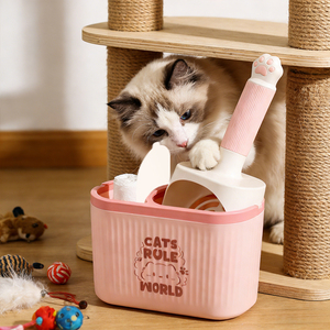 Toptan Kaka Küreği Toplu Dayanıklı Plastik Çöp Küreği Kancalı Saklama Kutulu - Product Image 6