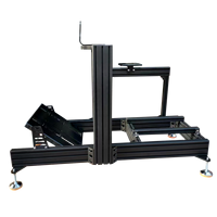Cockpit de simulation de course automobile en profilé aluminium sur mesure 3090 40120 avec siège pour simulateur de course automobile compatible avec base de volant Direct Drive