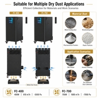 Collecteur de poussière industriel portable pour machines de meulage, laser et polissage CNC, directement de l'usine, OEM disponible