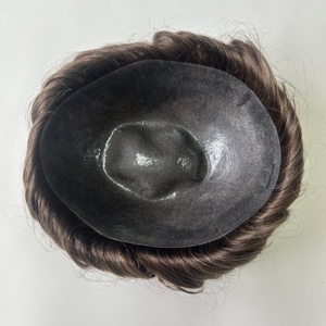 Envío Inmediato: Prótesis Capilar Corta para <span class=keywords><strong>Hombre</strong></span>, PU, Nudo Invertido, <span class=keywords><strong>Color</strong></span> Castaño Claro, Transpirable, Cabello Indio de Alta Calidad, Resistente y Duradero - Product Image 3