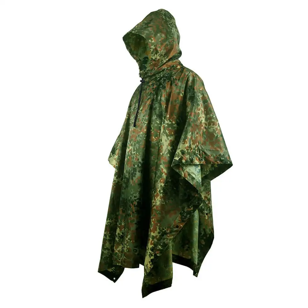 Outdoor Waterdichte Regenjas Camping Avontuur Warme Jas Hengelen Groothandel Bestelling Heimelijke Bionische Ghillie Pak Camouflage