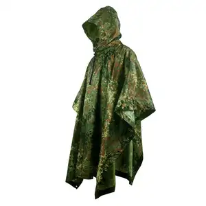 Wasserdichter Regenmantel im Freien Camping Abenteuer warmer Mantel Angeln Großhandel bestellen Verdeckte bionische Ghillie Anzug Umhang Tarnung