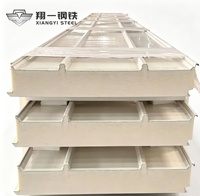 Panneau sandwich PU PIR à haute isolation thermique pour mur et toit, pour entrepôt, atelier, bâtiment en structure métallique