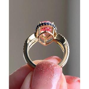 Anillo de Plata de Ley 925 con Diamante Moissanita para Mujer, para Conjuntos de Joyería Nupcial, Anillos de Compromiso, Anillos de Aniversario - Product Image 2