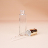 Bouteille en verre de lotion de toner de soins de la peau de haute qualité avec pompe de presse fantaisie avec bouteille de lotion de presse en verre flacon compte-gouttes en verre