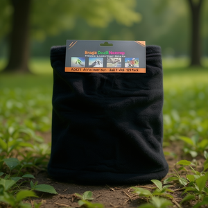 Scaldacollo in pile nero per adulti, confezione da 12 pezzi - Product Image 3