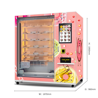 Distributeur automatique de cupcakes Haloo de grande capacité avec système de réfrigération et d'ascenseur