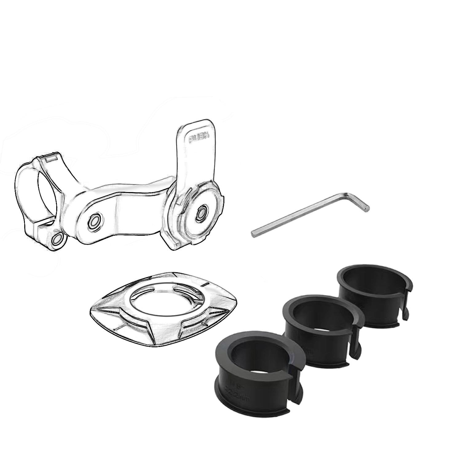 Hongdak Motorcycle Bike Phone Holder Stand Bicycle Phone Shock Absorber Bicycle Spare Parts and Accessories